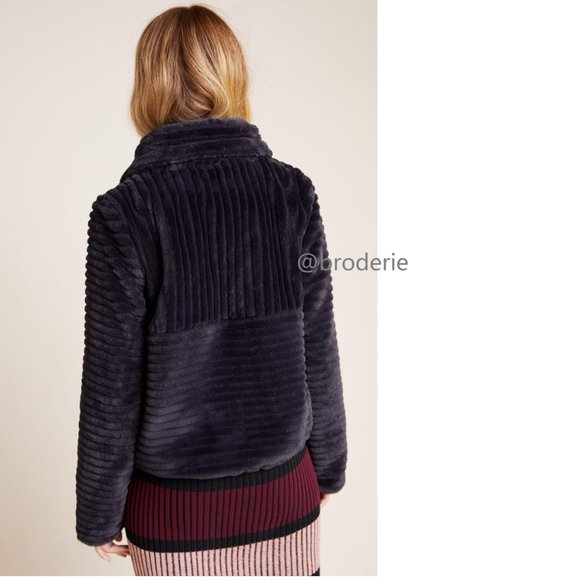 NEW Anthropologie Natasha Faux Fur Jacket - Picture 3 of 15